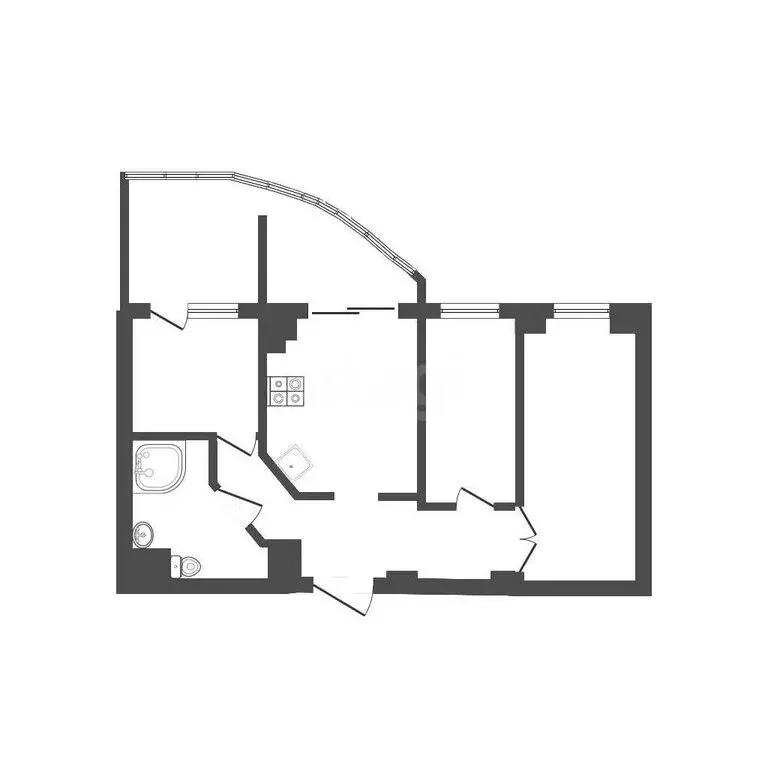 3-комнатная квартира: Белгород, улица Костюкова, 36Б (78.3 м) - Фото 1