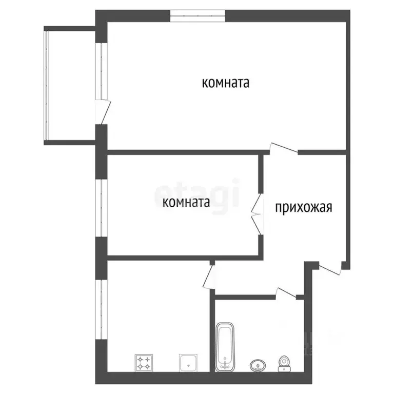 2-к кв. Красноярский край, Красноярск ул. 60 лет Октября, 91 (41.7 м) - Фото 1
