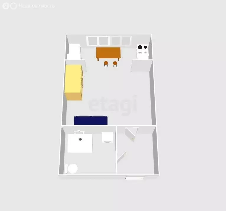 Квартира-студия: Южно-Сахалинск, Физкультурная улица, 14 (29.1 м) - Фото 1