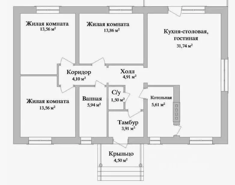 Дом в Липецкая область, Липецкий муниципальный округ, с. Подгорное ул. ... - Фото 2
