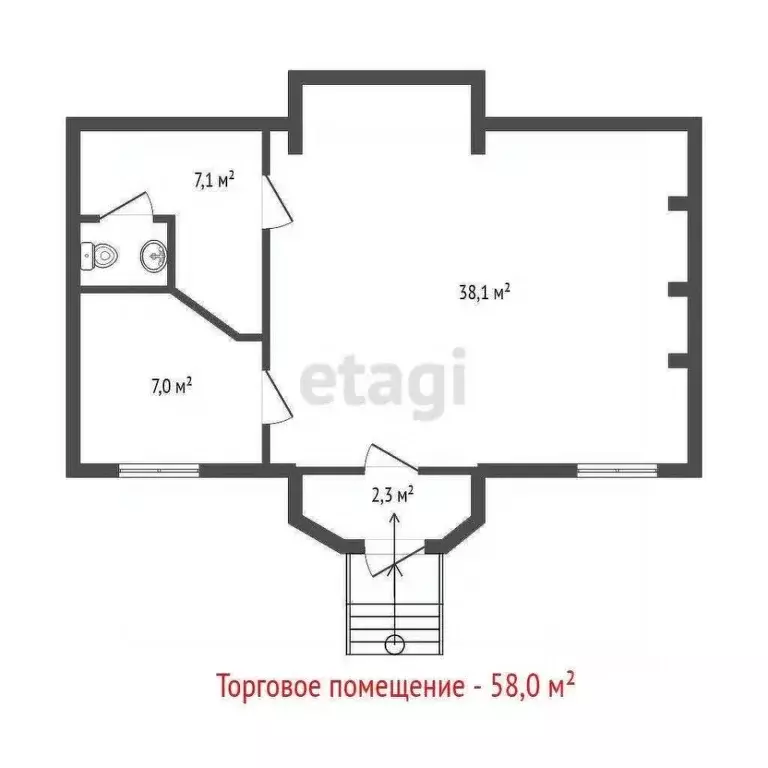 Торговая площадь в Свердловская область, Новоуральск ул. Ленина, 59 ... - Фото 2