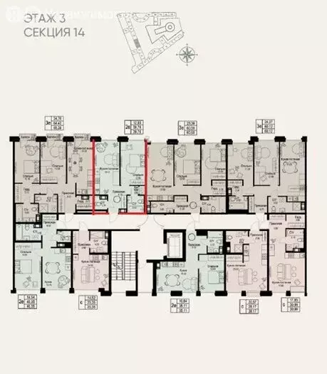 2-комнатная квартира: Санкт-Петербург, улица Даля, 10Б (39.76 м) - Фото 0