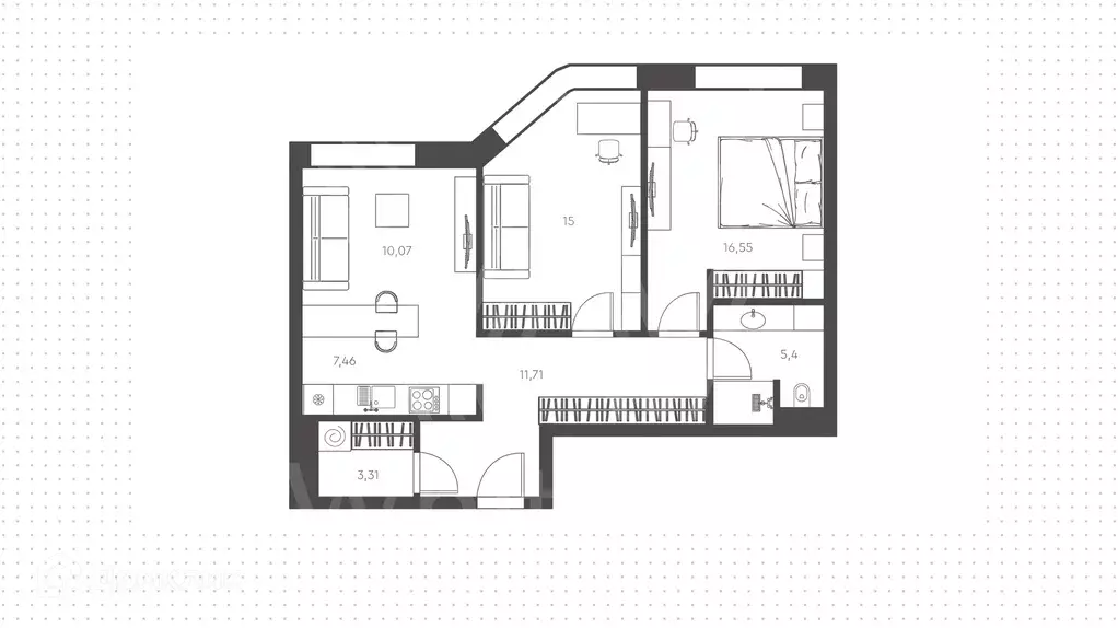 Продаётся 3-к квартира, 71.7 м - Фото 1