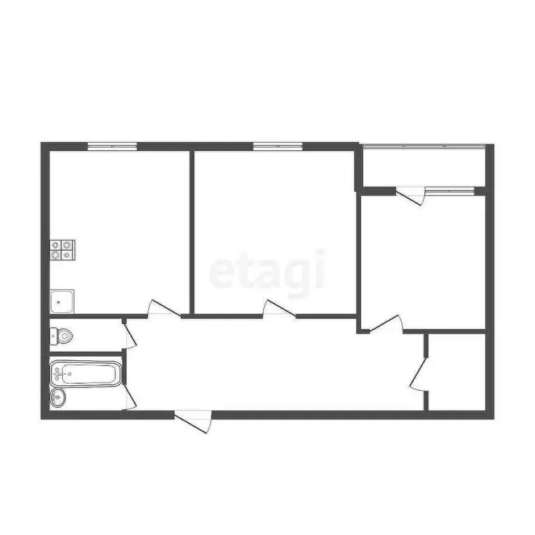 2-комнатная квартира: Алексин, улица Металлистов, 47 (47.1 м) - Фото 0