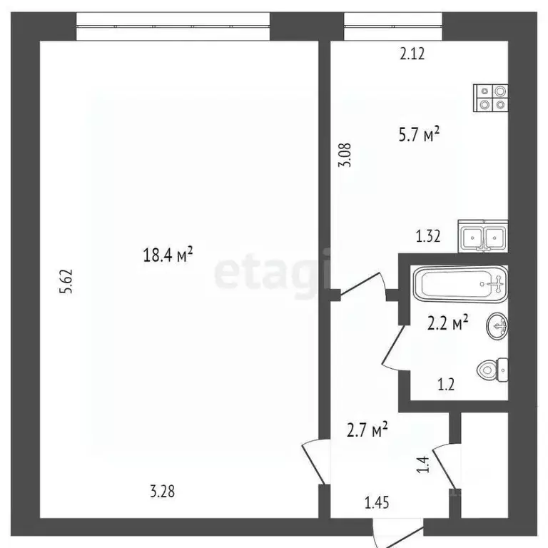 1-к кв. Краснодарский край, Геленджик ул. Свердлова, 19 (29.7 м) - Фото 1