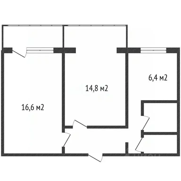 2-к кв. Белгородская область, Белгород ул. Губкина, 6 (53.0 м) - Фото 1