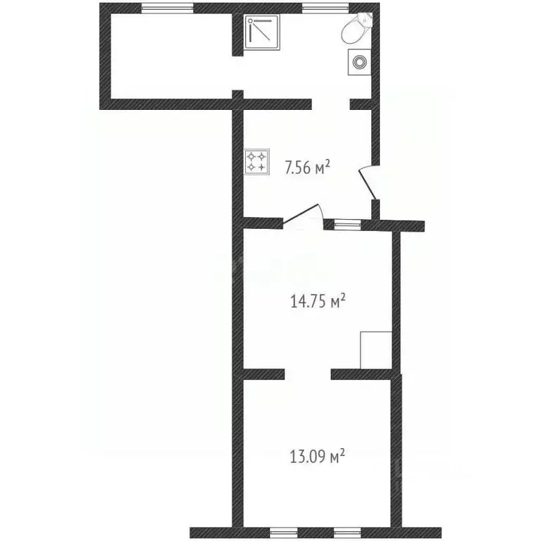 2-к кв. Белгородская область, Валуйки ул. Максима Горького, 9 (35.4 м) - Фото 2