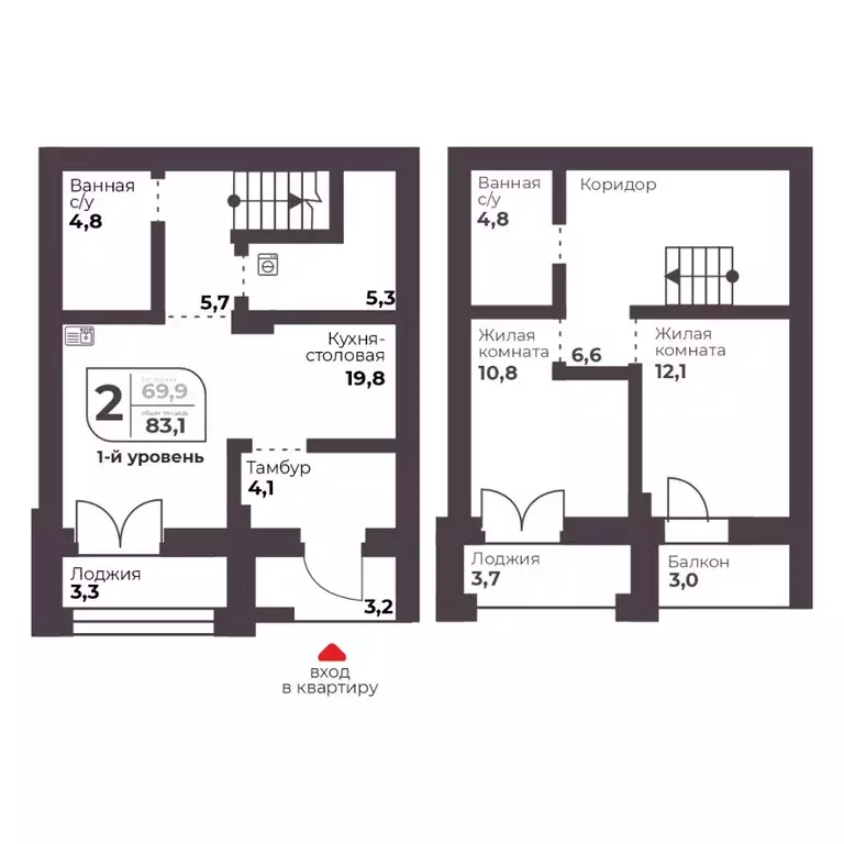 2-к кв. Челябинская область, Сосновский муниципальный округ, пос. ... - Фото 1