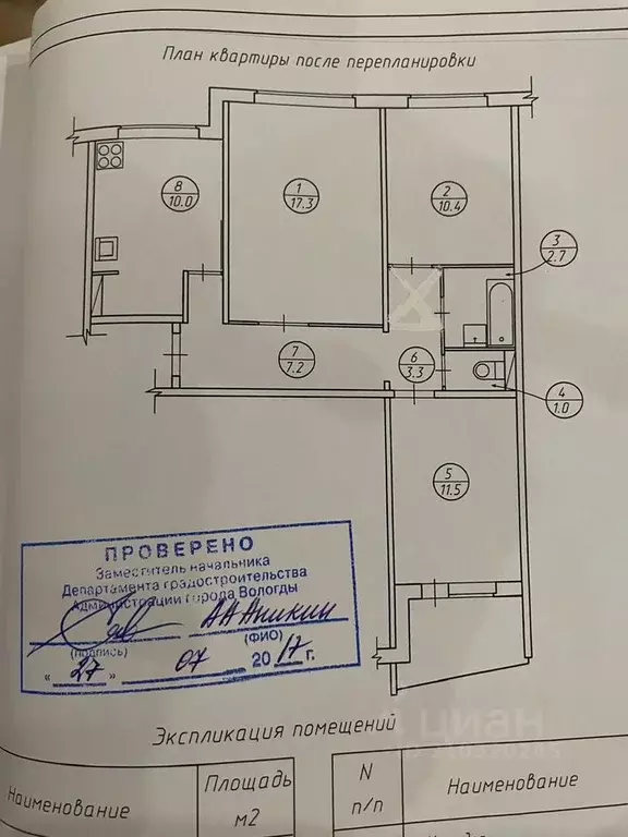 3-к кв. Вологодская область, Вологда Новгородская ул., 33 (63.0 м) - Фото 0