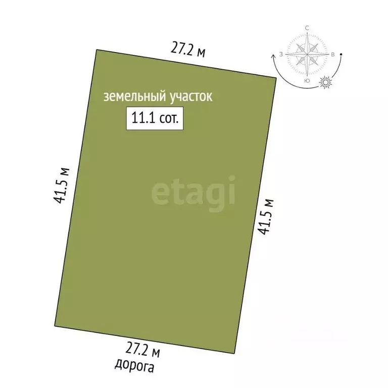 Участок в Вологодская область, Шексна рп ул. Солнечная (11.0 сот.) - Фото 1