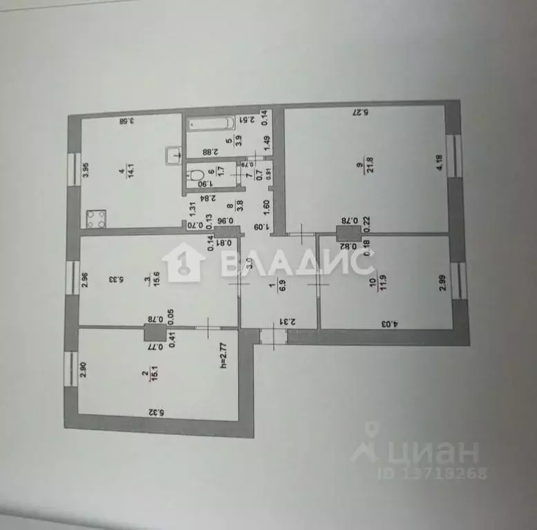 4-к кв. Саратовская область, Вольск ул. Маршала Жукова, 3 (95.5 м) - Фото 2