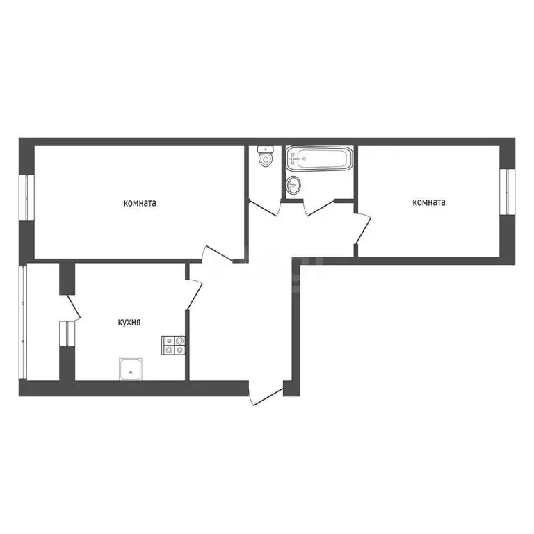 2-комнатная квартира: Кириши, улица Декабристов Бестужевых, 17 (52.6 ... - Фото 1