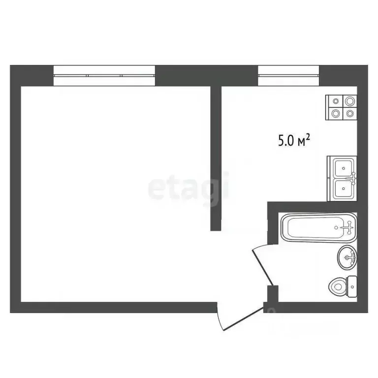 1-к кв. Тюменская область, Тюмень Военная ул., 15 (19.0 м) - Фото 2