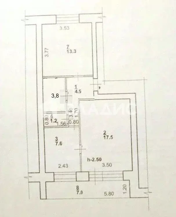 2-к кв. Башкортостан, Стерлитамак Михайловский мкр, ул. Шафиева, 41 ... - Фото 2