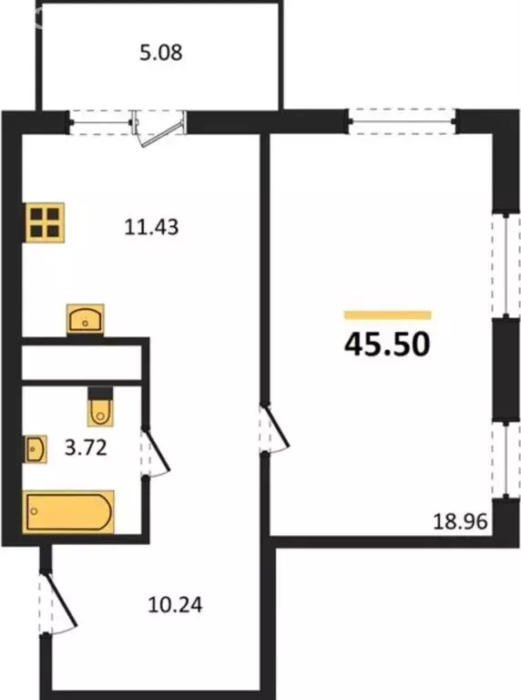 Квартира-студия: Санкт-Петербург, Тележная улица, 21 (31 м) - Фото 1