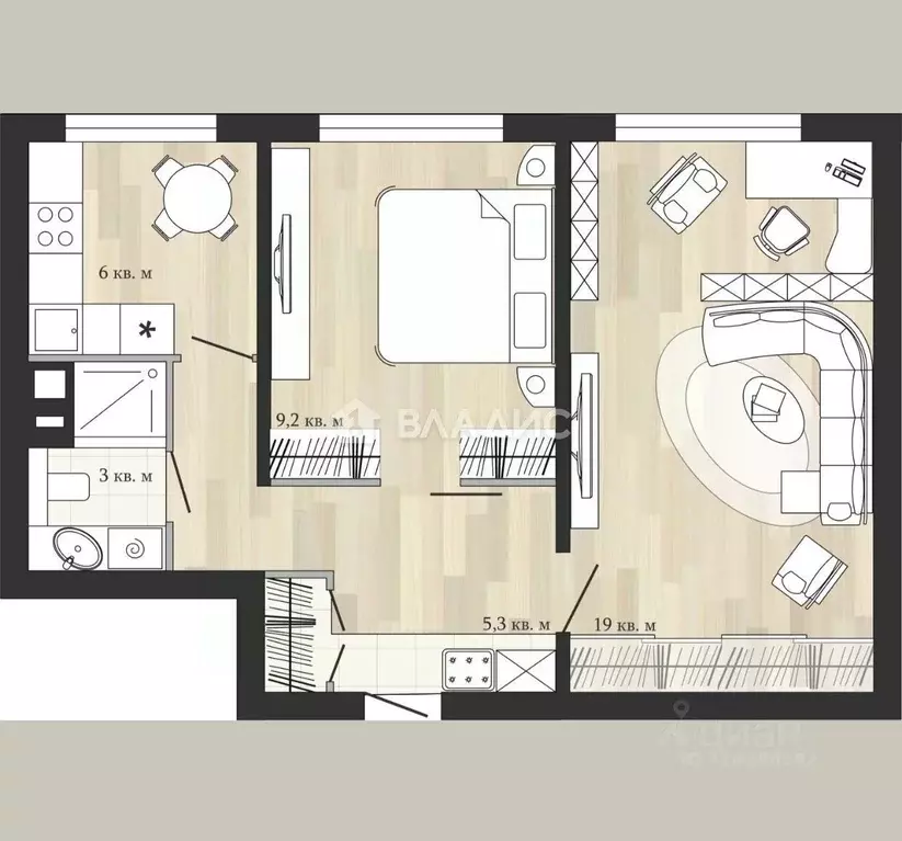 2-к кв. Московская область, Королев ул. Сакко и Ванцетти, 30б (44.3 м) - Фото 1