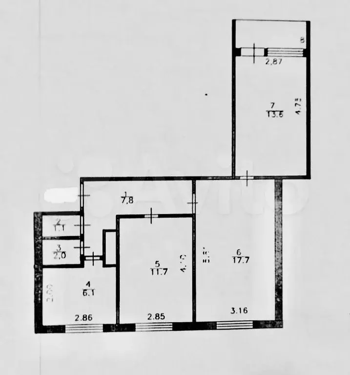 3-к. квартира, 60 м, 7/9 эт. - Фото 0