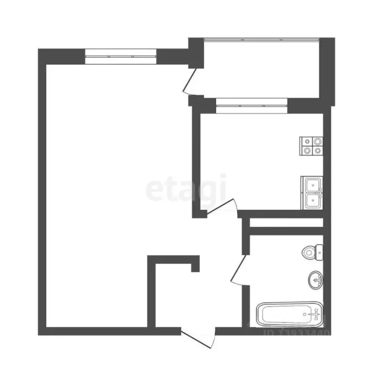 1-к кв. Тюменская область, Тюмень ул. Червишевский Тракт, 45к3 (32.6 ... - Фото 2
