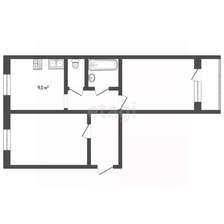 2-к кв. Ямало-Ненецкий АО, Муравленко Пионерская ул., 28 (51.5 м) - Фото 2