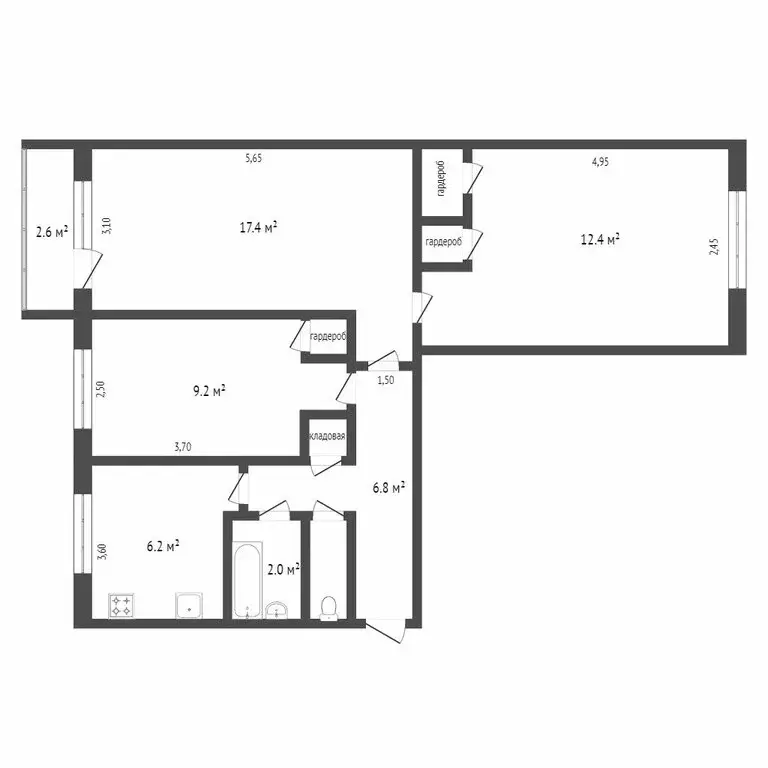 3-комнатная квартира: Комсомольск-на-Амуре, Ленинградская улица, 31 ... - Фото 1