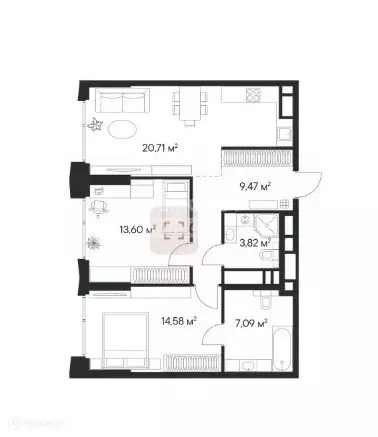Продаётся 2-к квартира, 70 м - Фото 0