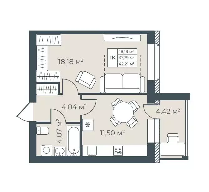 1-комнатная квартира: Павловск, улица Свободы, 25к2 (42.21 м) - Фото 1