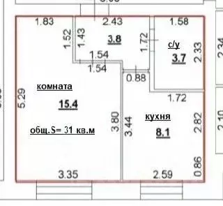 1-к кв. Нижегородская область, Кстово ул. Герцена, 6к3 (31.0 м) - Фото 1