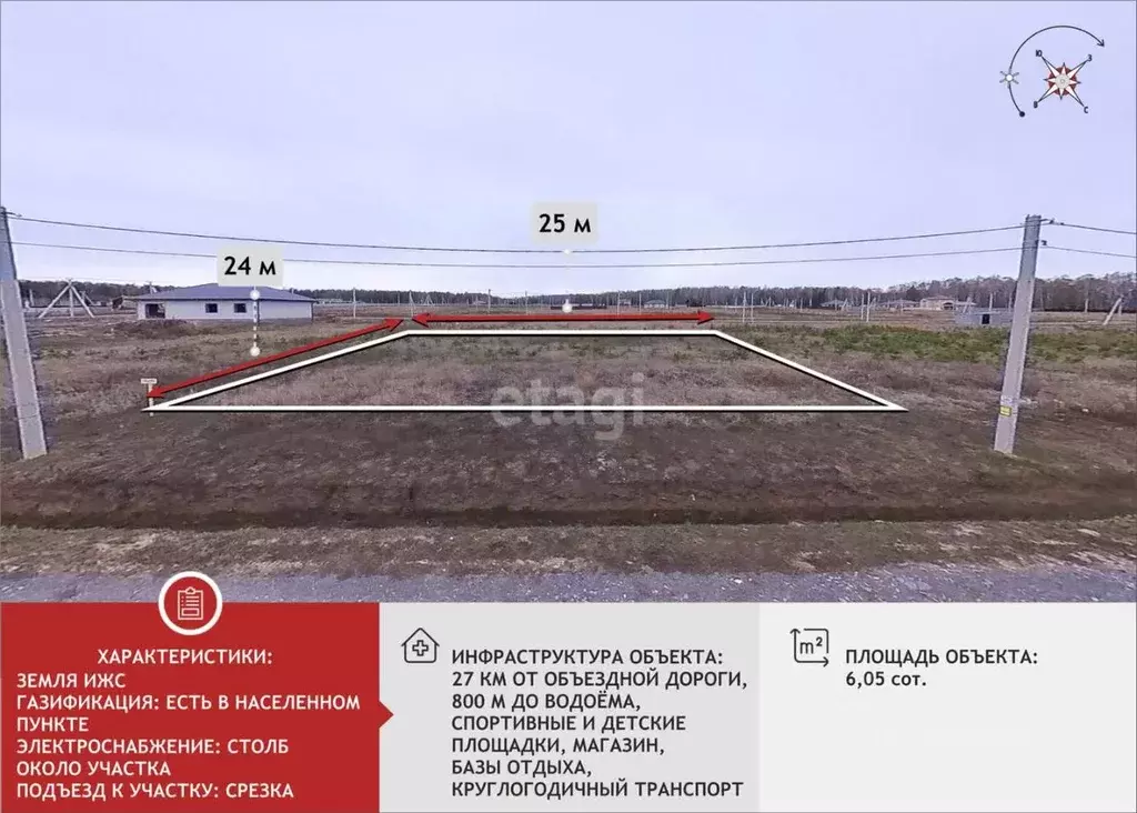 Участок в Тюменская область, Тюменский район, с. Кулига  (6.1 сот.) - Фото 0