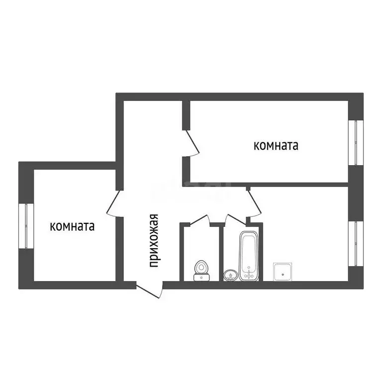 2-комнатная квартира: Иркутск, микрорайон Юбилейный, 74 (47.4 м) - Фото 1
