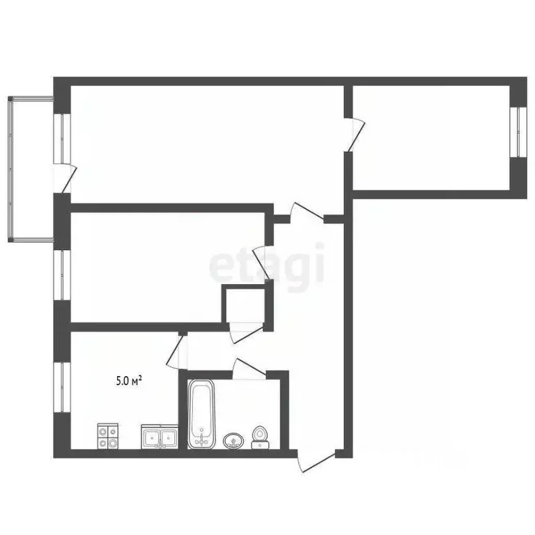 3-к кв. Нижегородская область, Выкса Гоголя мкр, 23 (55.6 м) - Фото 0