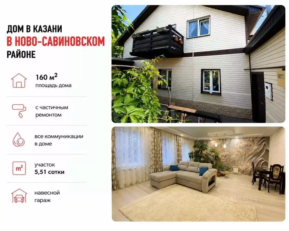 Дом в Татарстан, Казань Измайловская ул., 10 (160 м) - Фото 1