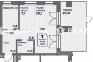 Студия Челябинская область, Магнитогорск Советская ул., 132Б (54.9 м) - Фото 1