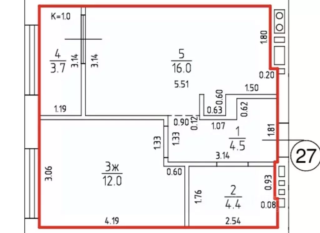 1-к кв. Калининградская область, Гурьевск ул. Героя России ... - Фото 2