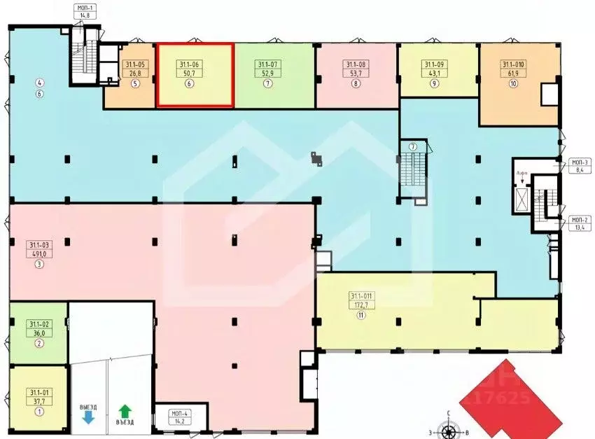 Помещение свободного назначения в Москва Скандинавия жилой комплекс, ... - Фото 2