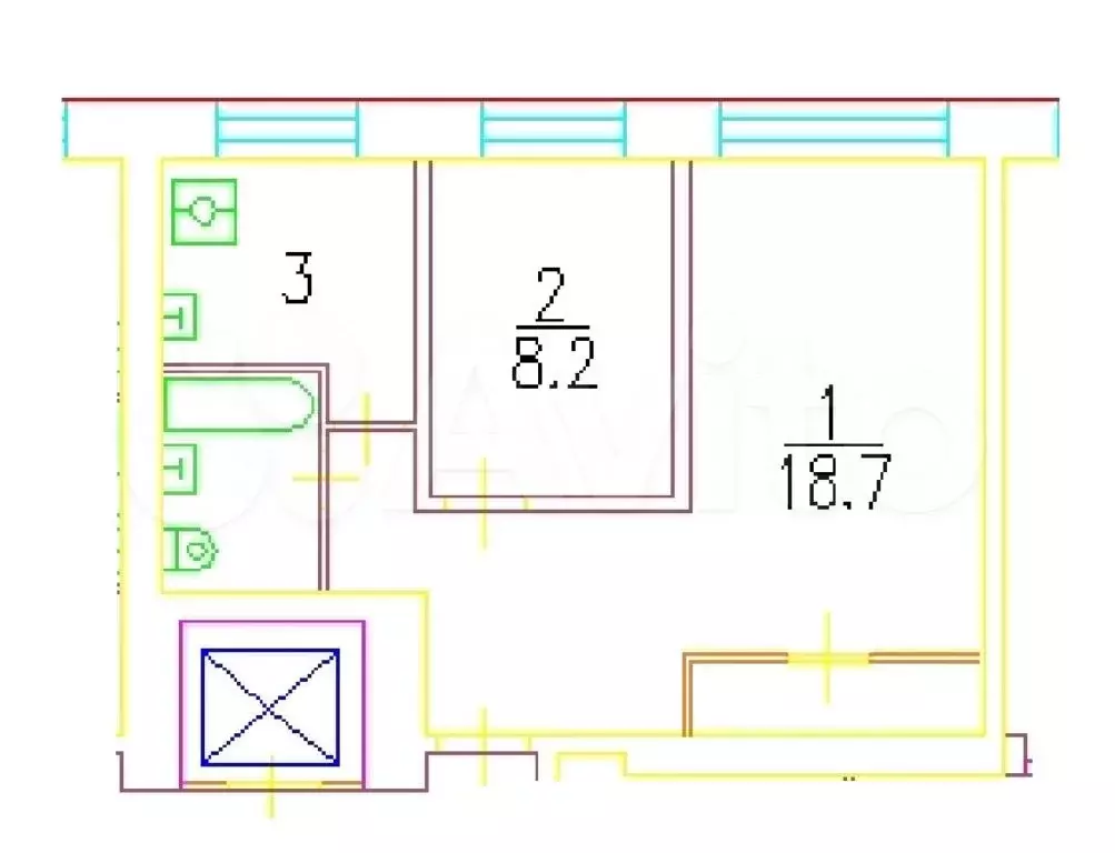 2-к. квартира, 40 м, 2/9 эт. - Фото 0