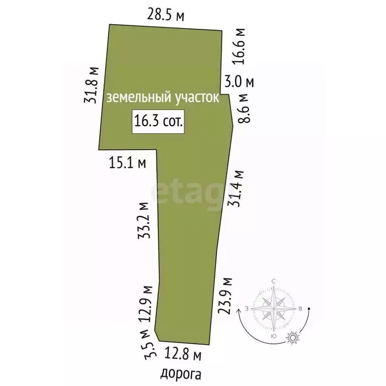 Участок в Пермский край, Кунгурский муниципальный округ, д. Андроново  ... - Фото 2