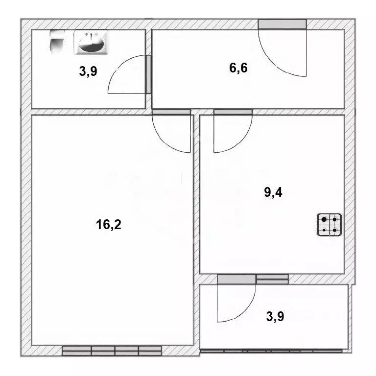 1-к кв. Калининградская область, Калининград ул. Свердлова, 30 (36.1 ... - Фото 2