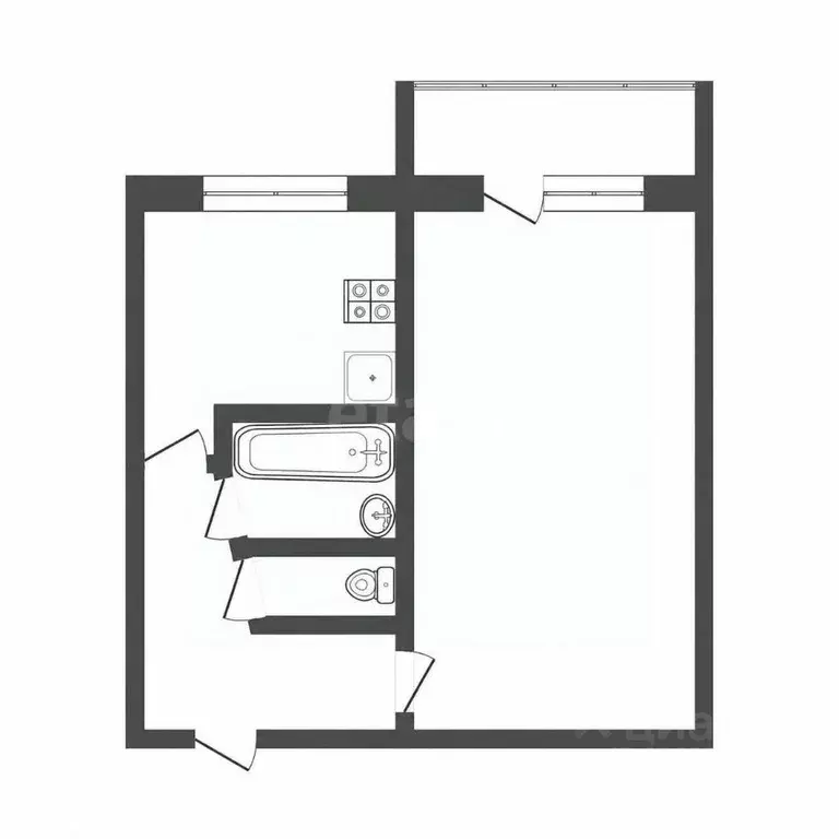 1-к кв. Иркутская область, Иркутск Первомайский мкр, 63 (29.8 м) - Фото 2