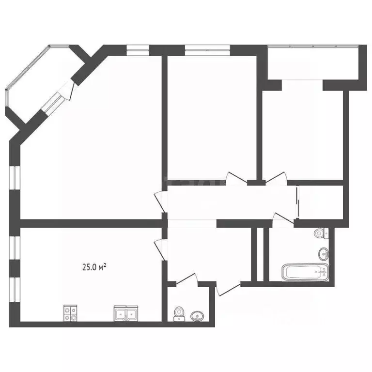 3-к кв. Костромская область, Кострома Лесная ул., 15А (126.5 м) - Фото 2