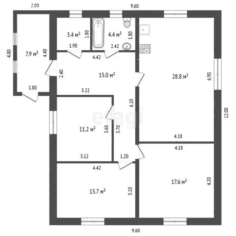 Дом в Смышляевка, посёлок городского типа Смышляевка, улица Чапаева ... - Фото 1