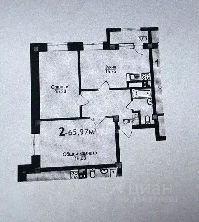 3-к кв. Дагестан, Махачкала ул. Лаптиева, 20А (68.0 м) - Фото 0