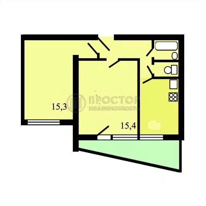 2-к кв. Москва Шоссейная ул., 26/10 (49.1 м) - Фото 1