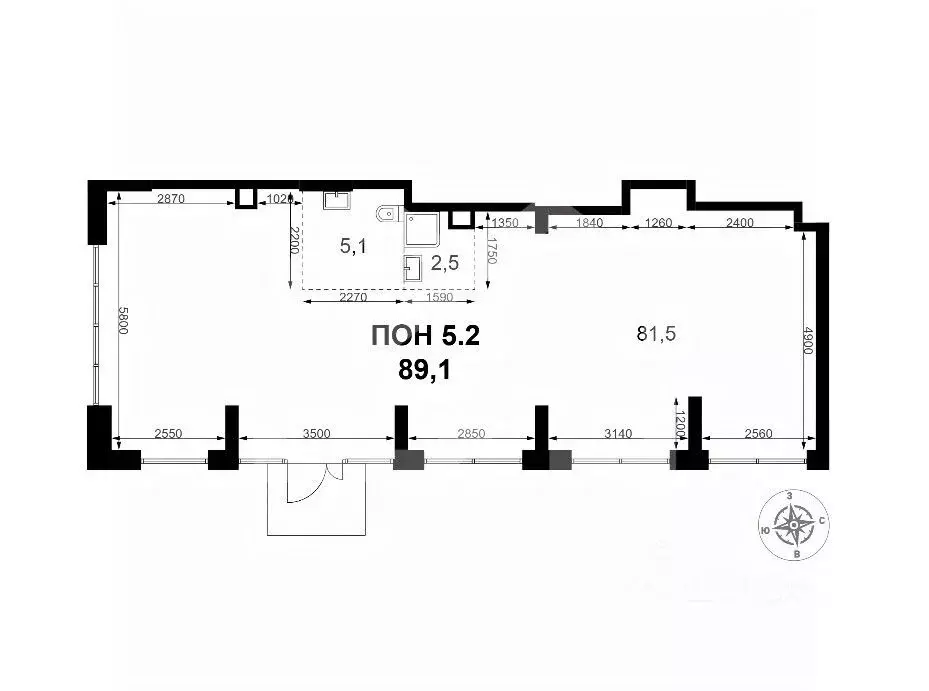Торговая площадь в Москва 1-й Измайловский жилой комплекс, к3 (89 м) - Фото 2