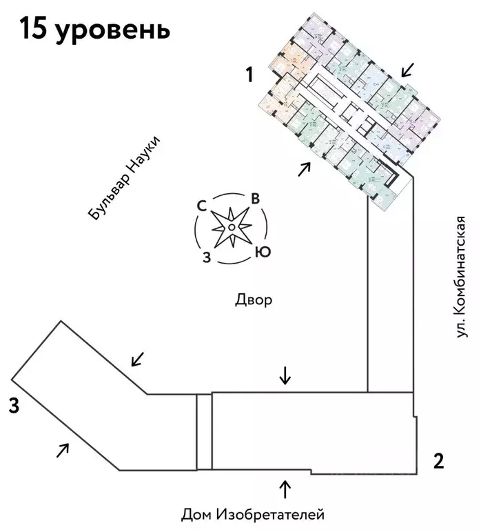 2-к кв. Тюменская область, Тюмень Комбинатская ул., 16к1 (70.71 м) - Фото 1