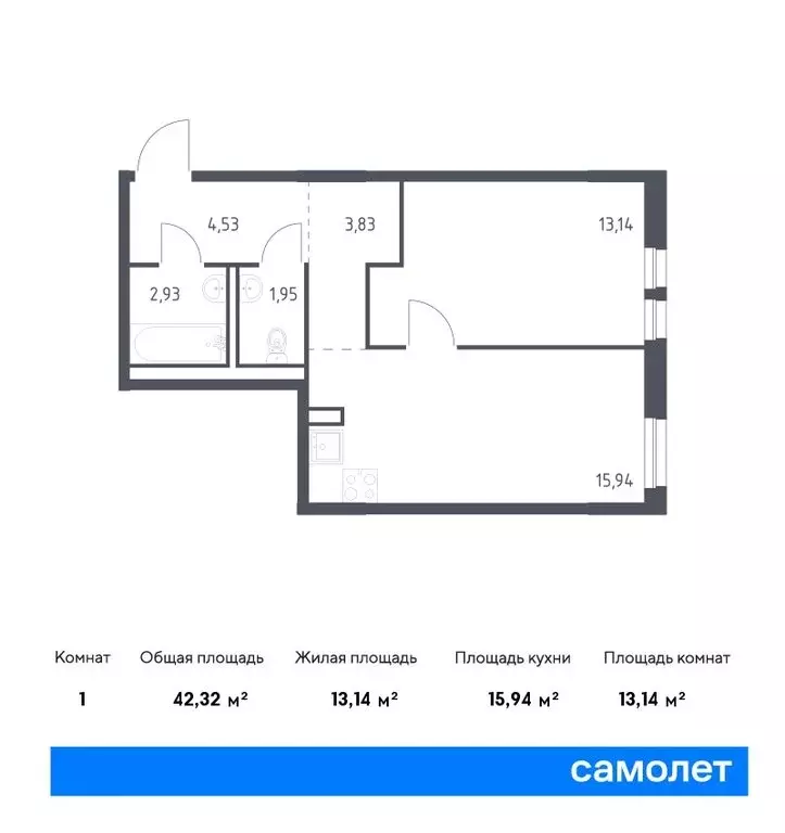 Квартира-студия: деревня Новосаратовка, Невская Долина (21.9 м) - Фото 0