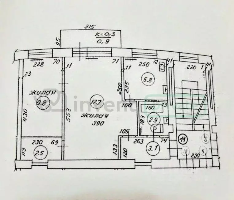 2-к кв. Калининградская область, Калининград Житомирская ул., 16 (42.7 ... - Фото 2