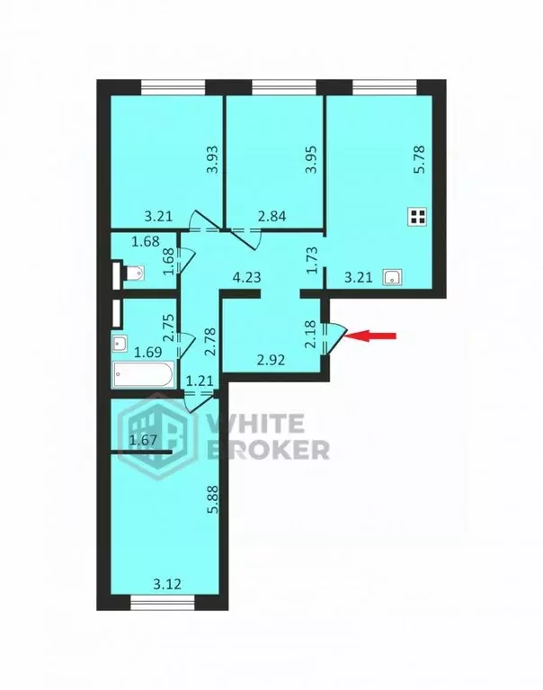 3-к кв. Московская область, Балашиха ул. Реутовская, 12 (84.9 м) - Фото 1