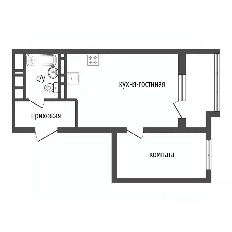 2-к кв. Башкортостан, Уфа Хадии Давлетшиной бул., 9 (46.4 м) - Фото 2
