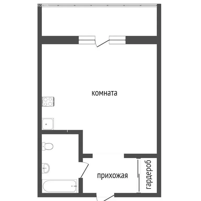 Квартира-студия: Миасс, улица Богдана Хмельницкого, 56 (24.2 м) - Фото 1