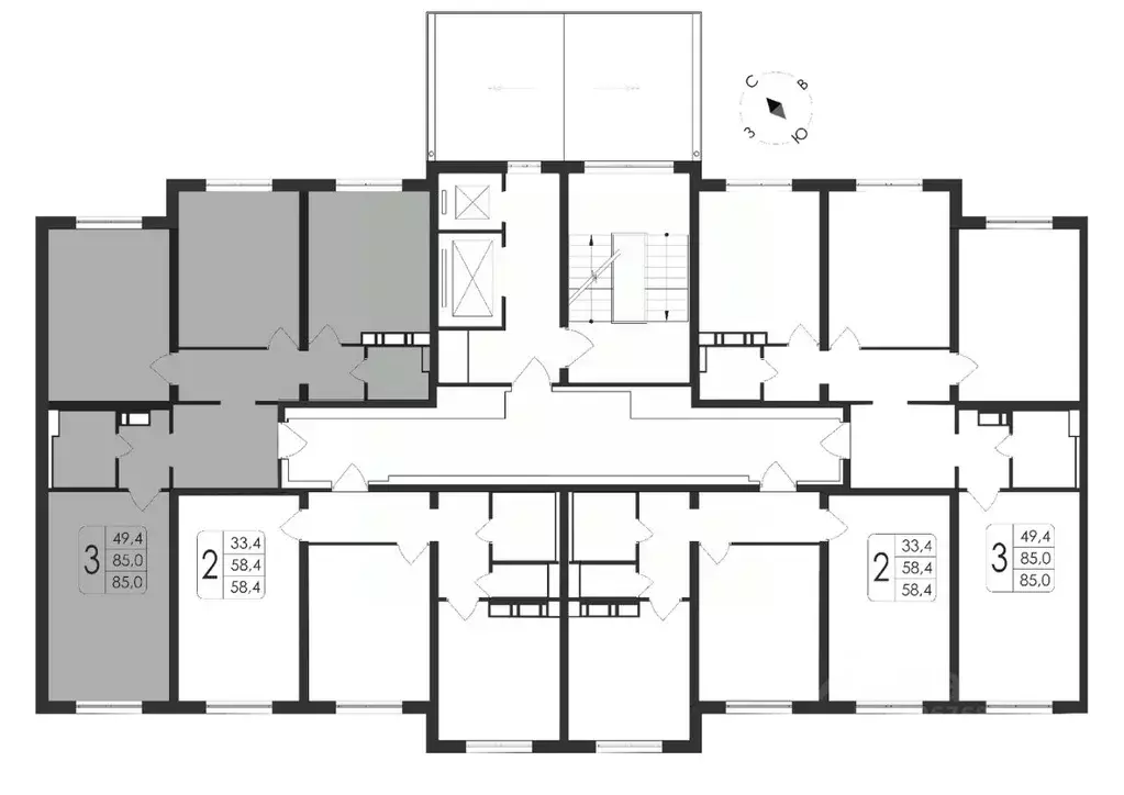 3-к кв. Воронежская область, Воронеж ул. Шишкова, 140Б/21 (85.0 м) - Фото 1